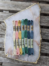 Load image into Gallery viewer, Embroidery Floss Palette- Blue Floral