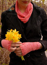 Load image into Gallery viewer, Pink Grapefruit Cowl And Mitts Pattern
