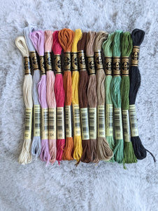 Woodland Embroidery Floss Palette