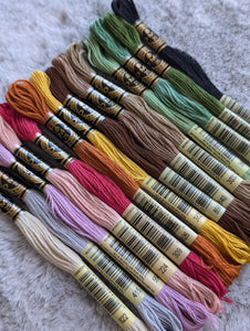 Woodland Embroidery Floss Palette