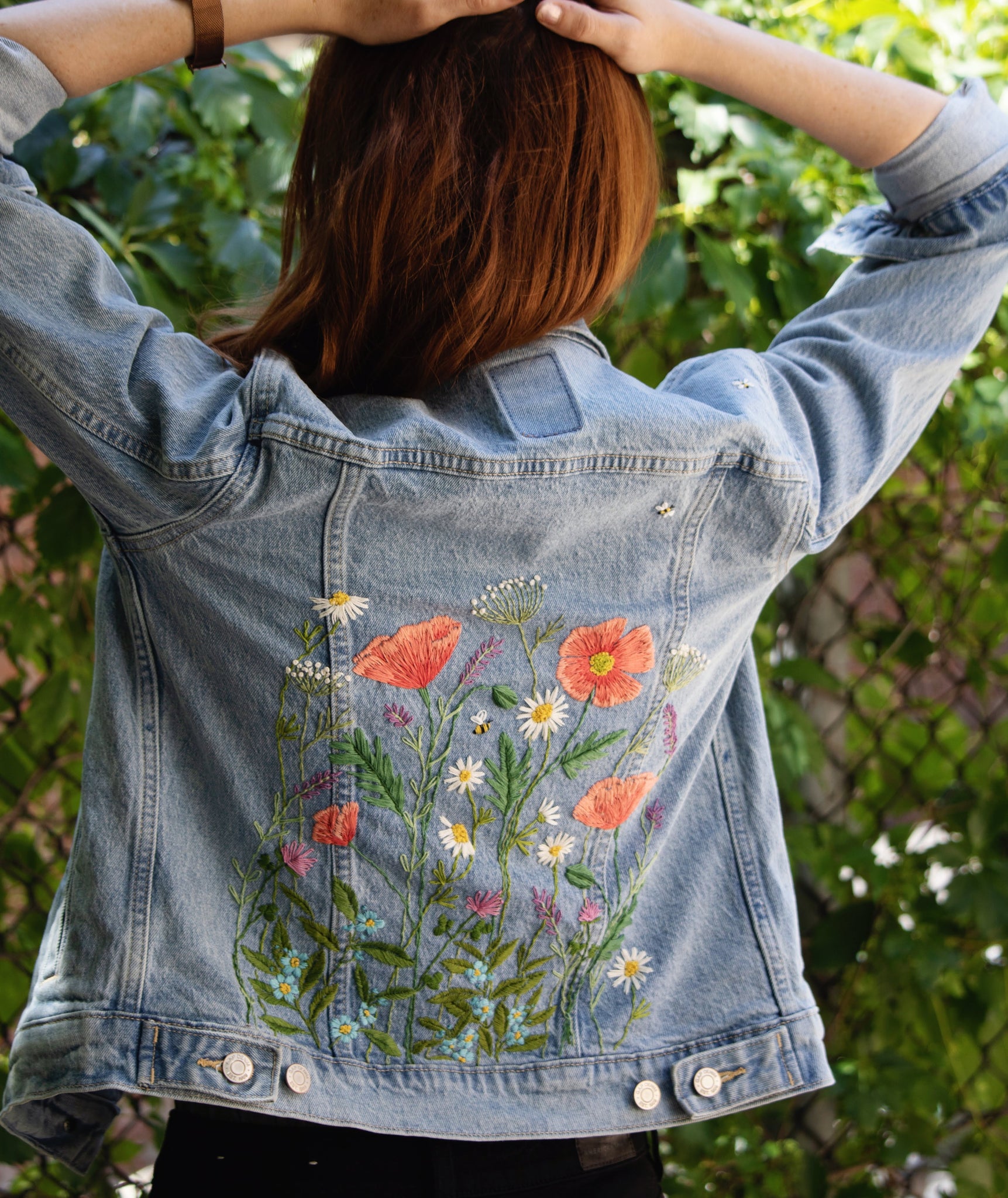 Digital Download : Embroider Your Jacket - Wildflowers – knittedbliss